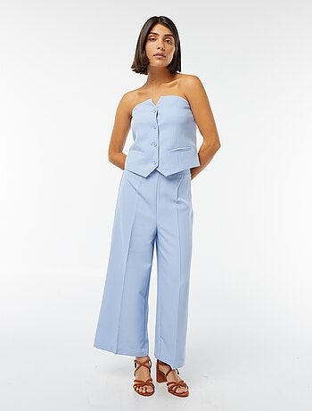 Top bustier con bottoni