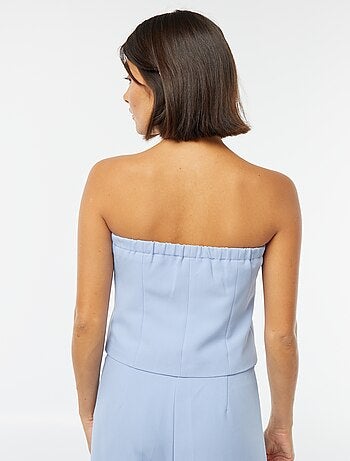 Top bustier con bottoni