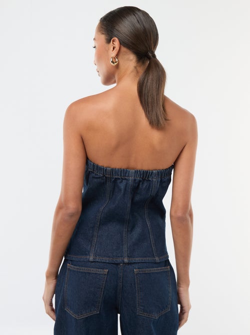 Top bustier in denim - Kiabi