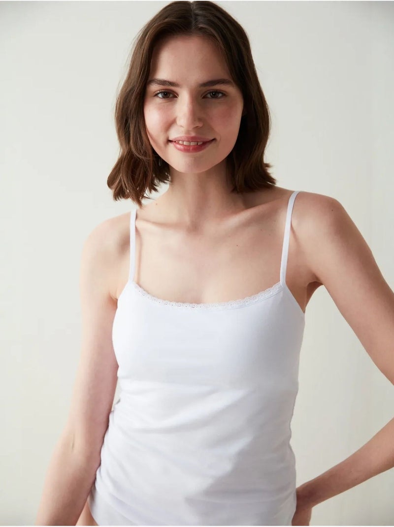 Top cami cup penti Bianco - Kiabi