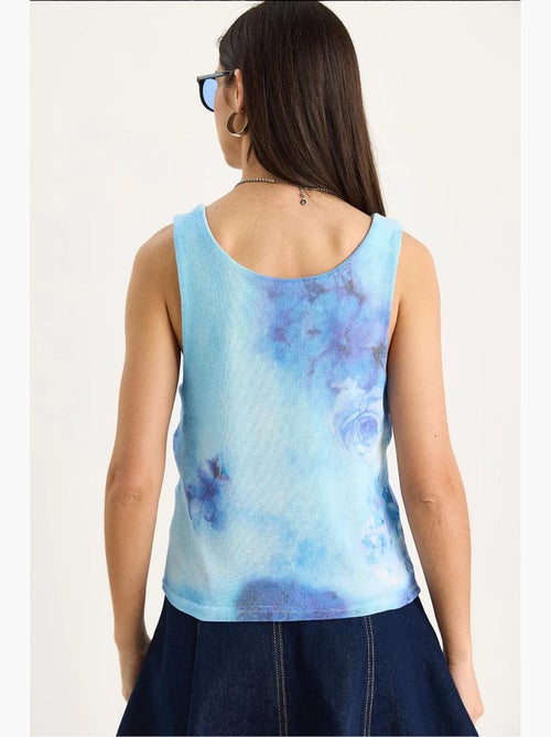 Top canotta in cotone-lycra floreale lucci - Kiabi Top canotta in cotone-lycra floreale lucci - Kiabi