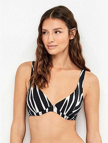 Top capacità senza foam animal print