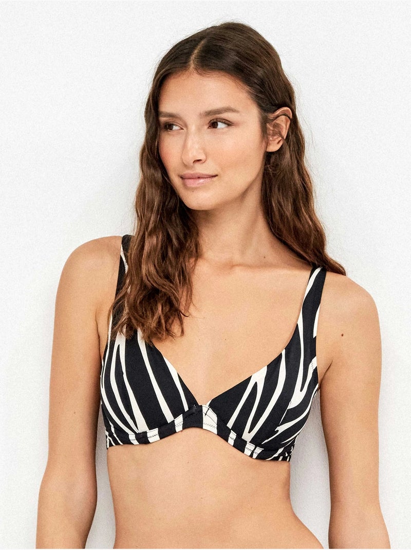 Top capacità senza foam animal print Multicolore - Kiabi