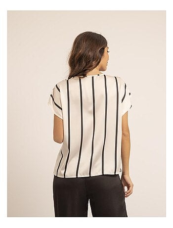 Top col rond rayures FIDJI
