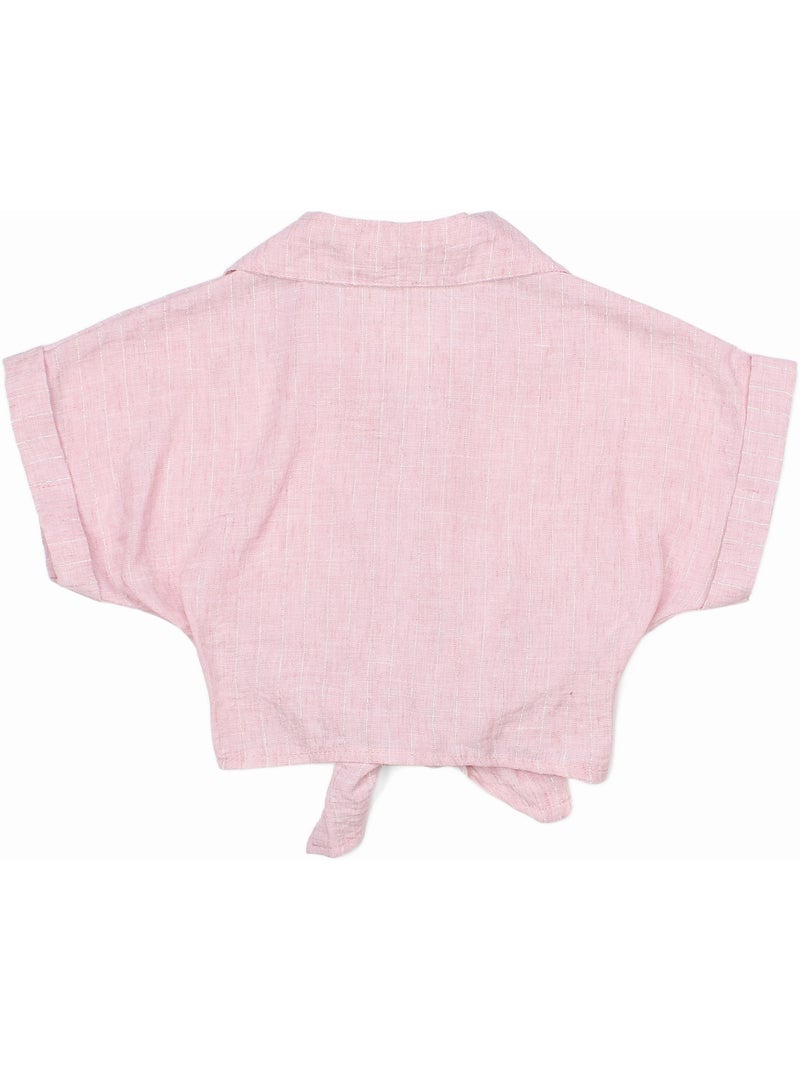 Top con colletto a camicia - Kids Star Rosa - Kiabi