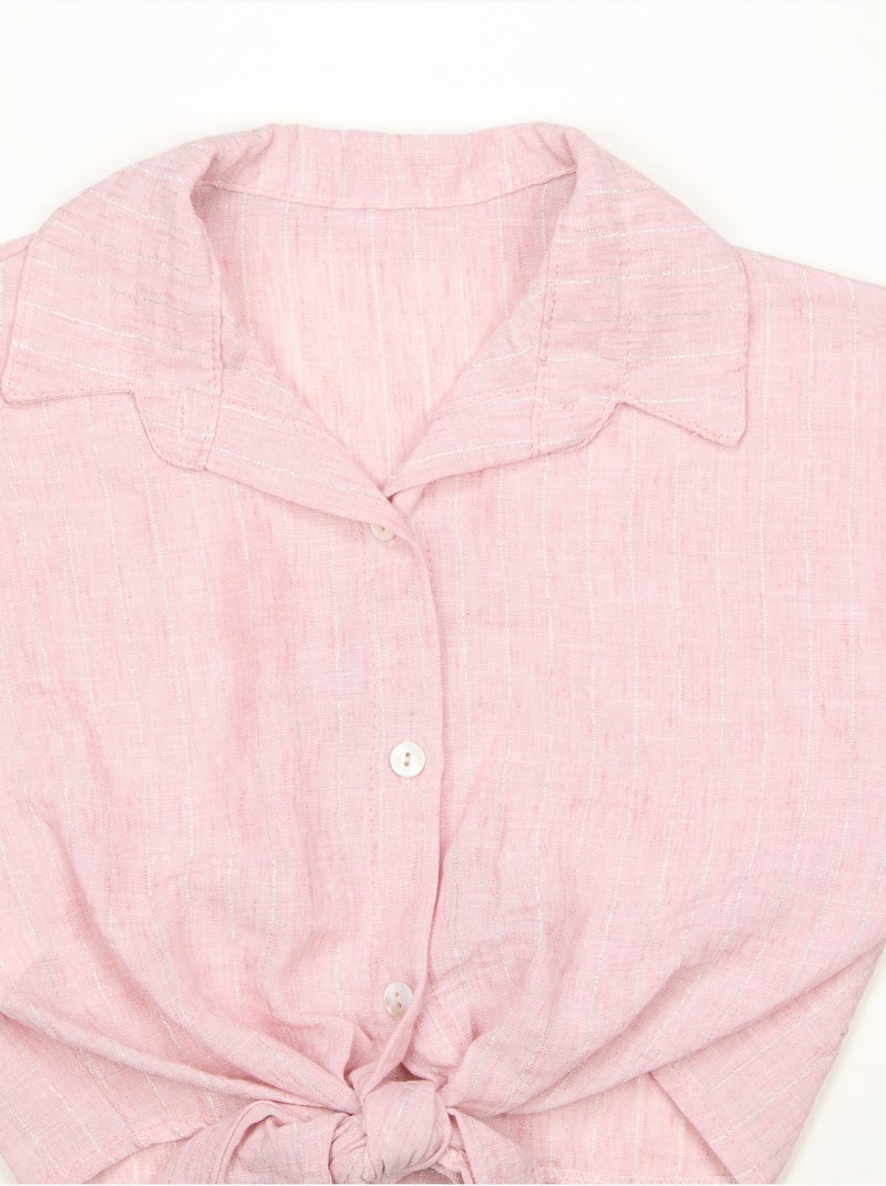 Top con colletto a camicia - Kids Star Rosa - Kiabi