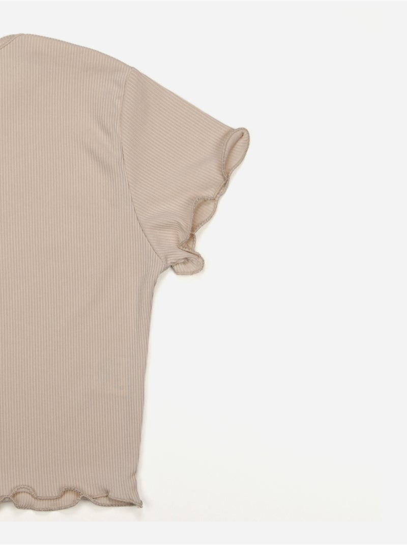 Top con collo rotondo - Kids Star Crema - Kiabi