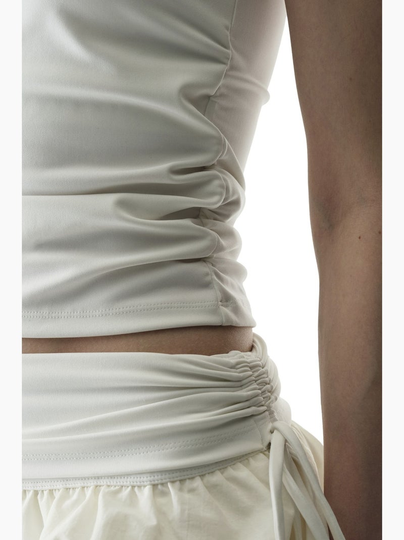 Top con scollo halter penti Bianco sporco - Kiabi