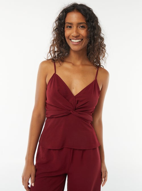 Top con spalline effetto drappeggiato - Kiabi