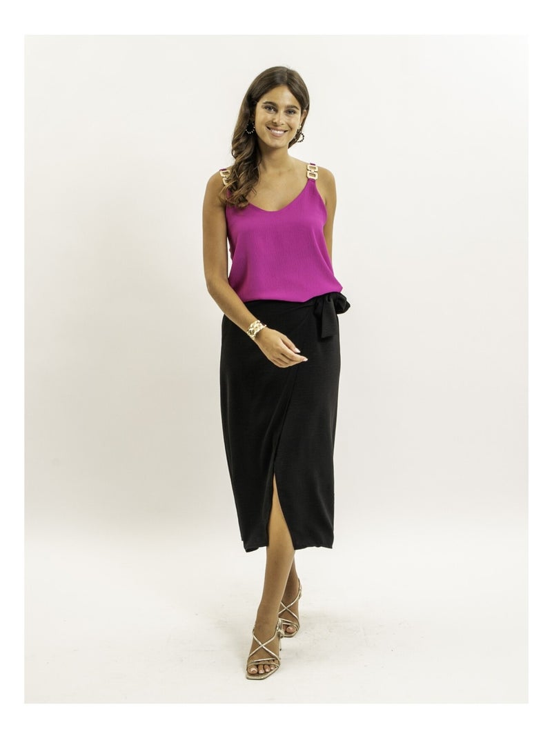 Top con spalline gioiello FELINA Rosa fucsia - Kiabi
