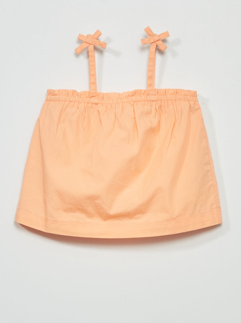 Top con spalline sottili ARANCIONE - Kiabi