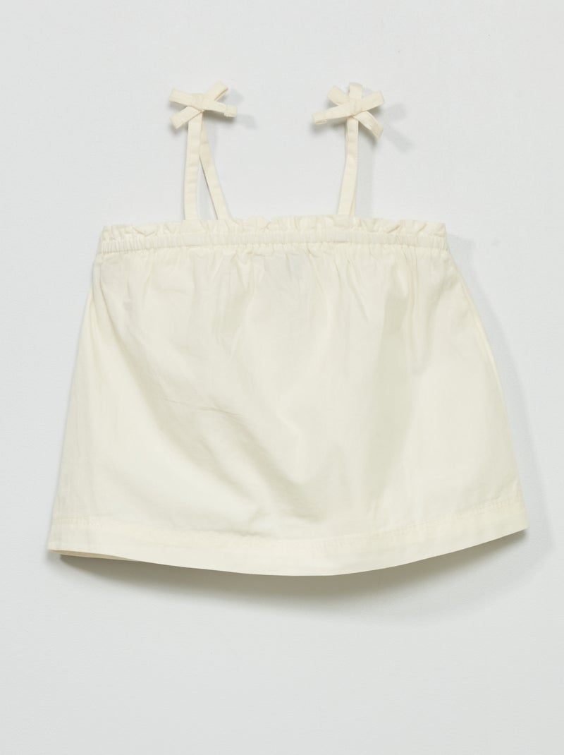 Top con spalline sottili BIANCO - Kiabi