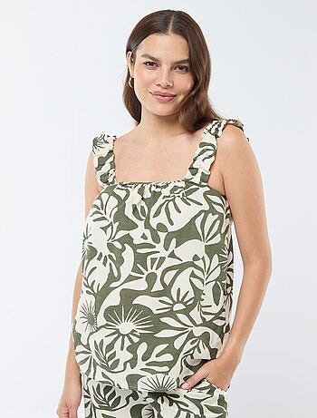 Top con stampa foglie 'Only maternity'
