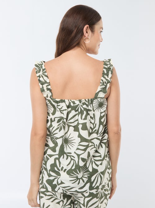 Top con stampa foglie 'Only maternity' - Kiabi