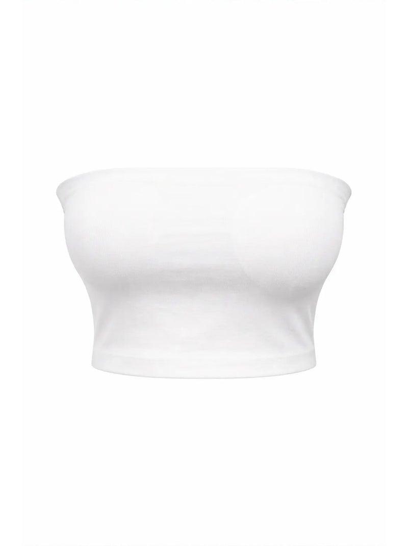Top corto a fascia senza spalline mixray Bianco - Kiabi
