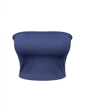 Top corto a fascia senza spalline mixray