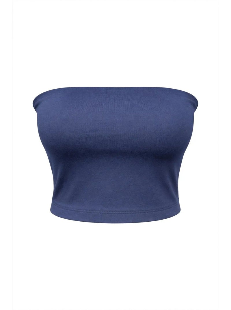 Top corto a fascia senza spalline mixray Blu marino - Kiabi