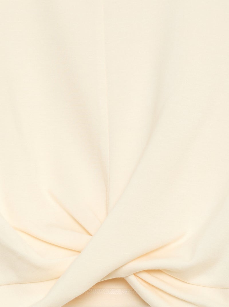 Top corto a maniche lunghe Bianco - Kiabi