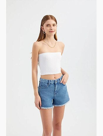 Top corto basic senza spalline hiccup
