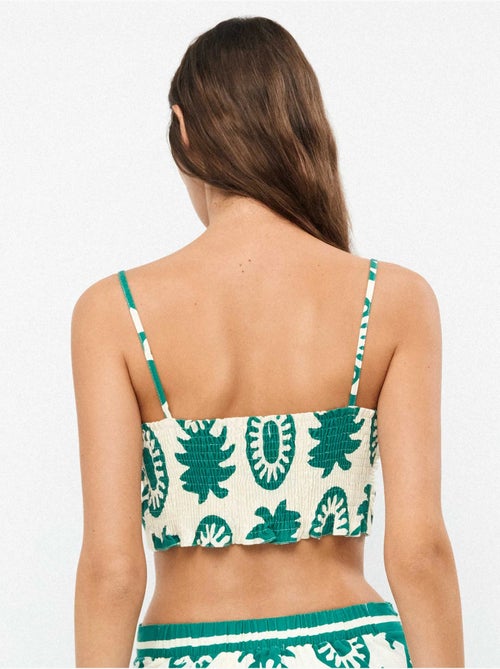 Top corto con stampa di ananas - Kiabi