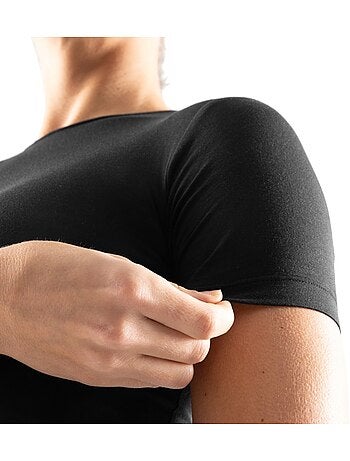 Top corto da allenamento a maniche corte da donna fitness donna sculpt