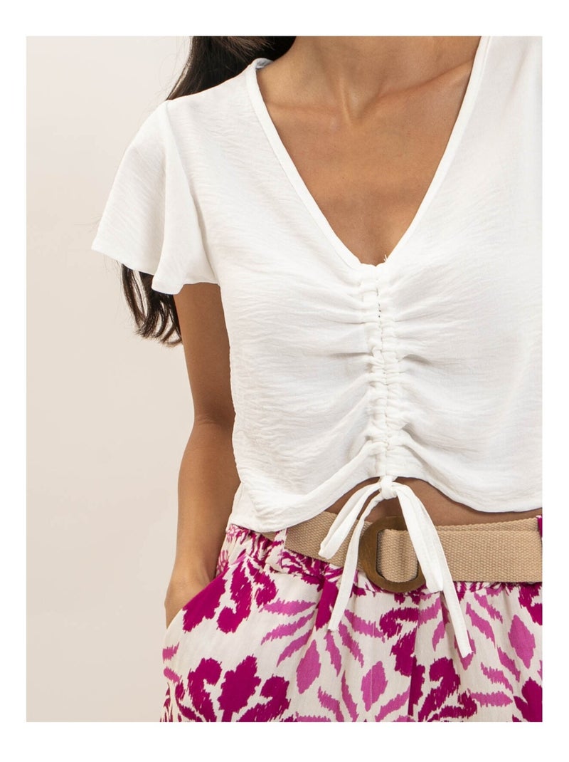 Top corto FABRIZIA Bianco - Kiabi