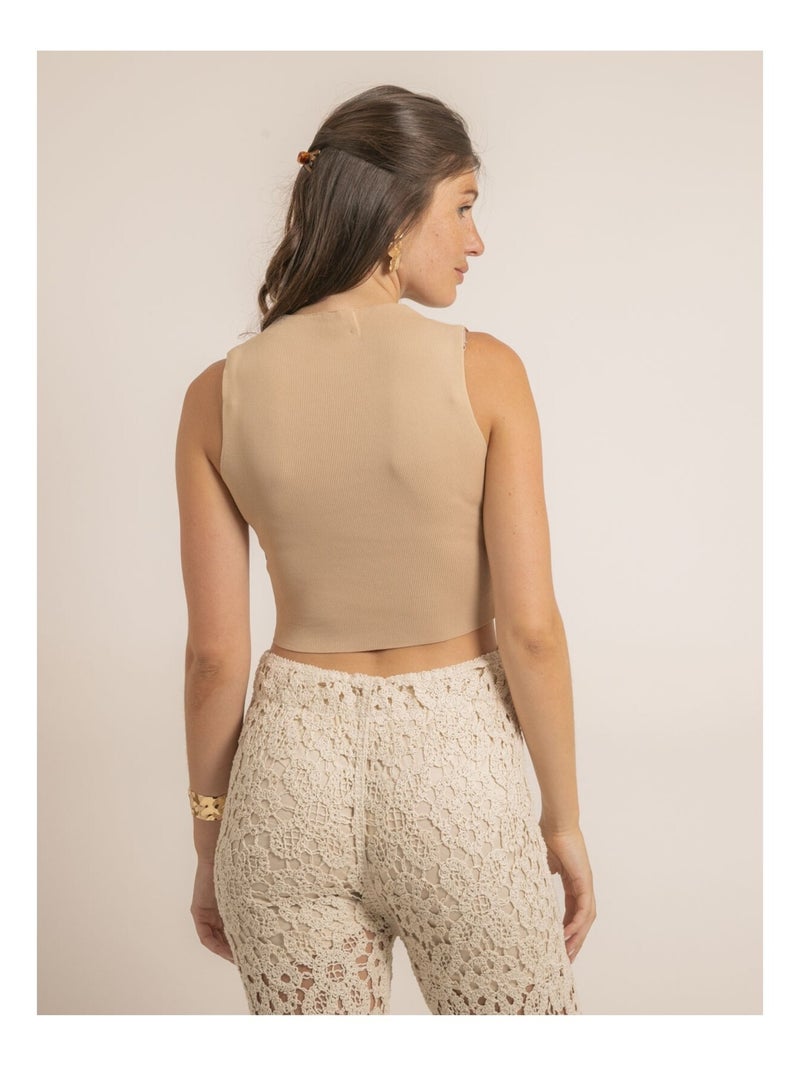 Top corto FODELO Beige - Kiabi