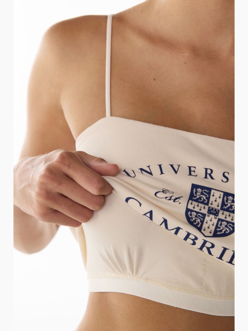 Top corto harvard donna penti Crema - Kiabi