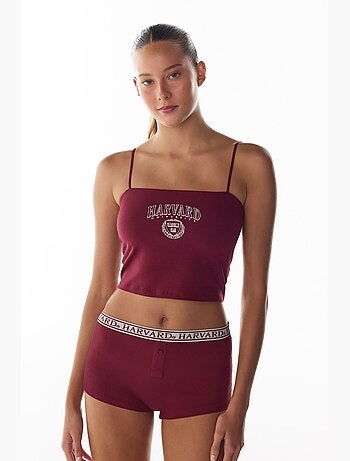 Top corto harvard donna penti