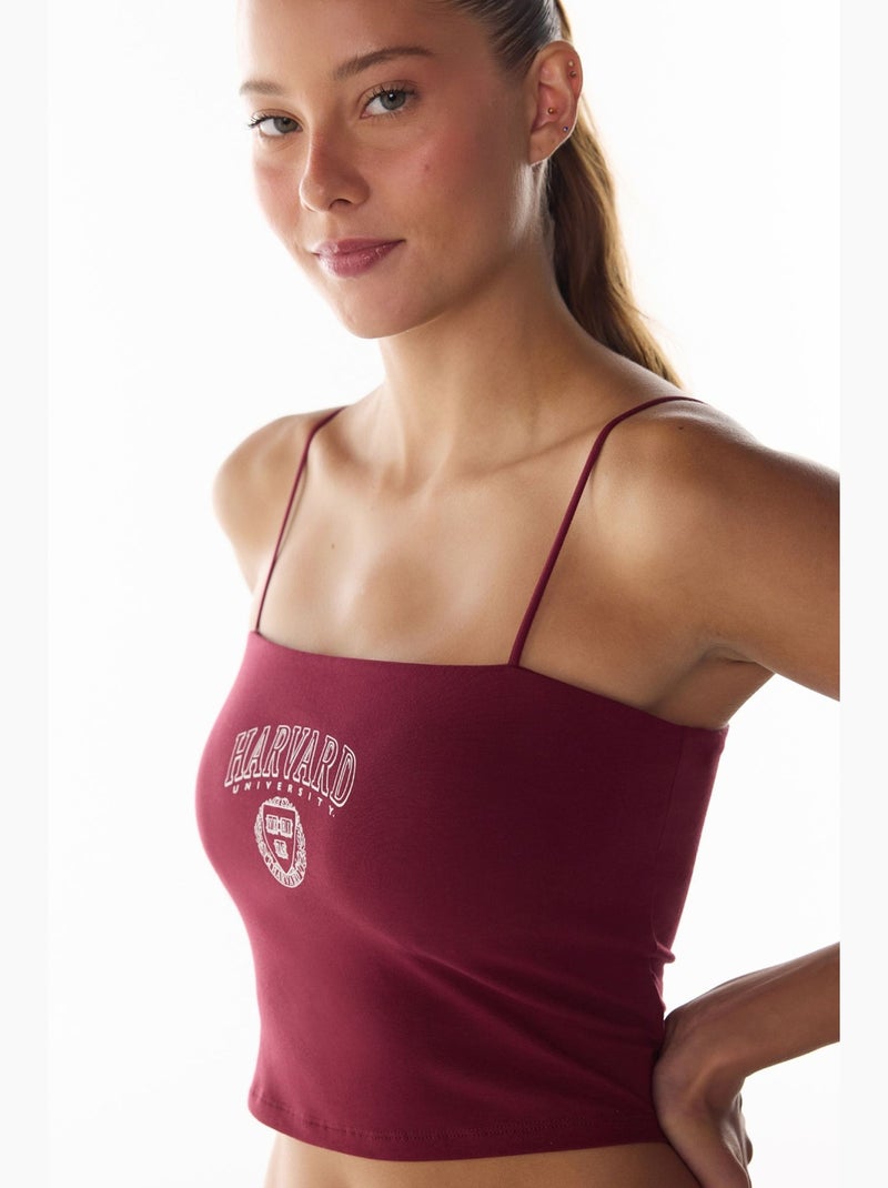 Top corto harvard donna penti Rosso bordeaux - Kiabi