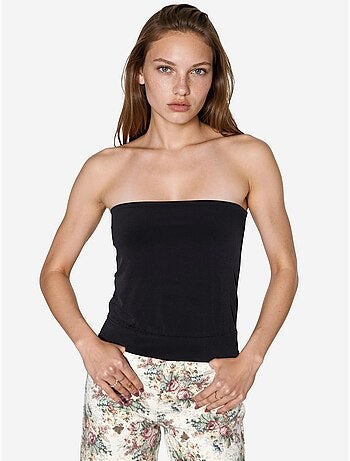 Top corto in maglia senza spalline busem