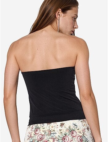 Top corto in maglia senza spalline busem