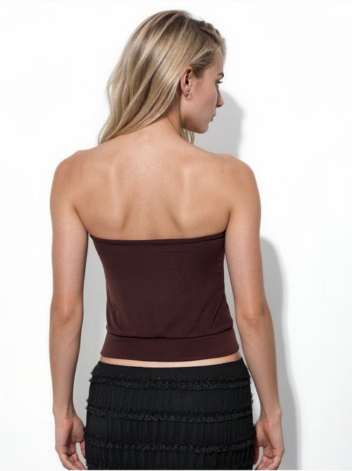 Top corto in maglia senza spalline busem - Kiabi Top corto in maglia senza spalline busem - Kiabi