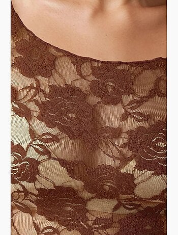 Top corto in pizzo floreale pika collection hiccup