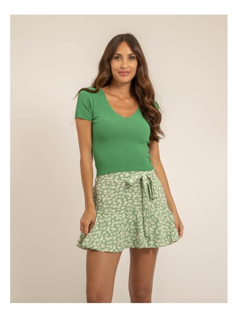 Top corto maille FALINI Verde - Kiabi