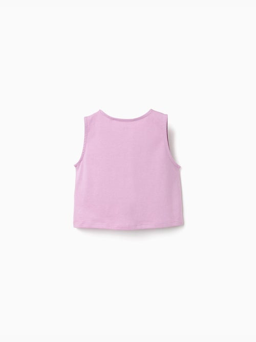 Top corto senza maniche in cotone con stampa - Kiabi Top corto senza maniche in cotone con stampa - Kiabi