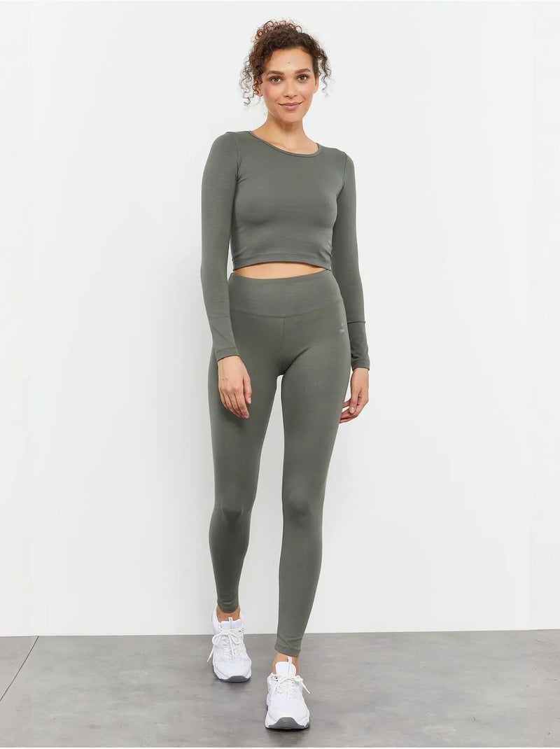 Top corto slim fit a maniche lunghe tommy Cachi - Kiabi