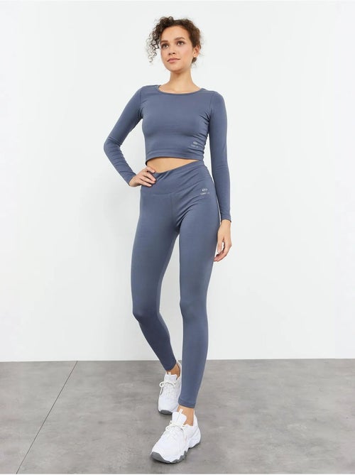Top corto slim fit a maniche lunghe tommy - Kiabi Top corto slim fit a maniche lunghe tommy - Kiabi