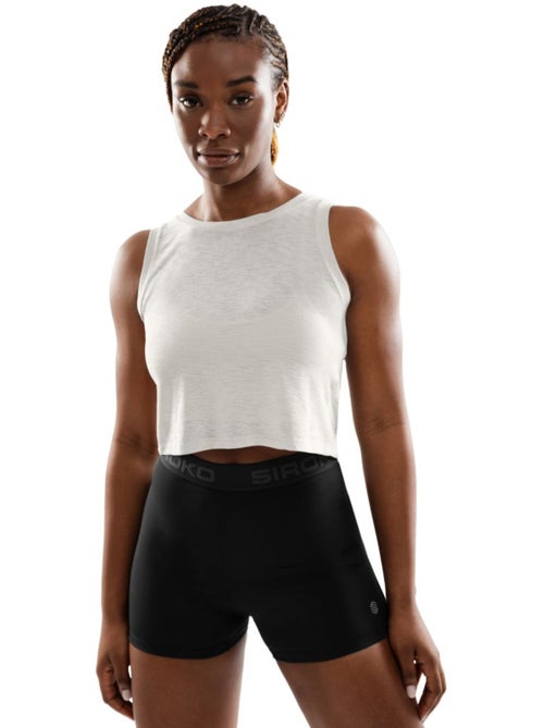 Top corto smanicato da allenamento da donna fitness donna avast - Kiabi Top corto smanicato da allenamento da donna fitness donna avast - Kiabi