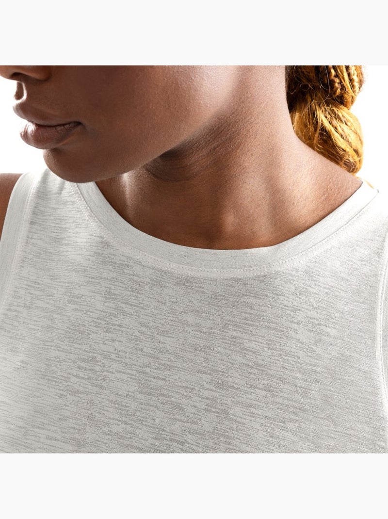 Top corto smanicato da allenamento da donna fitness donna avast Bianco - Kiabi