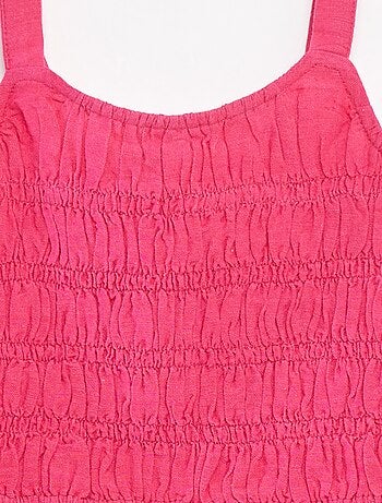 Top cropped con spalline