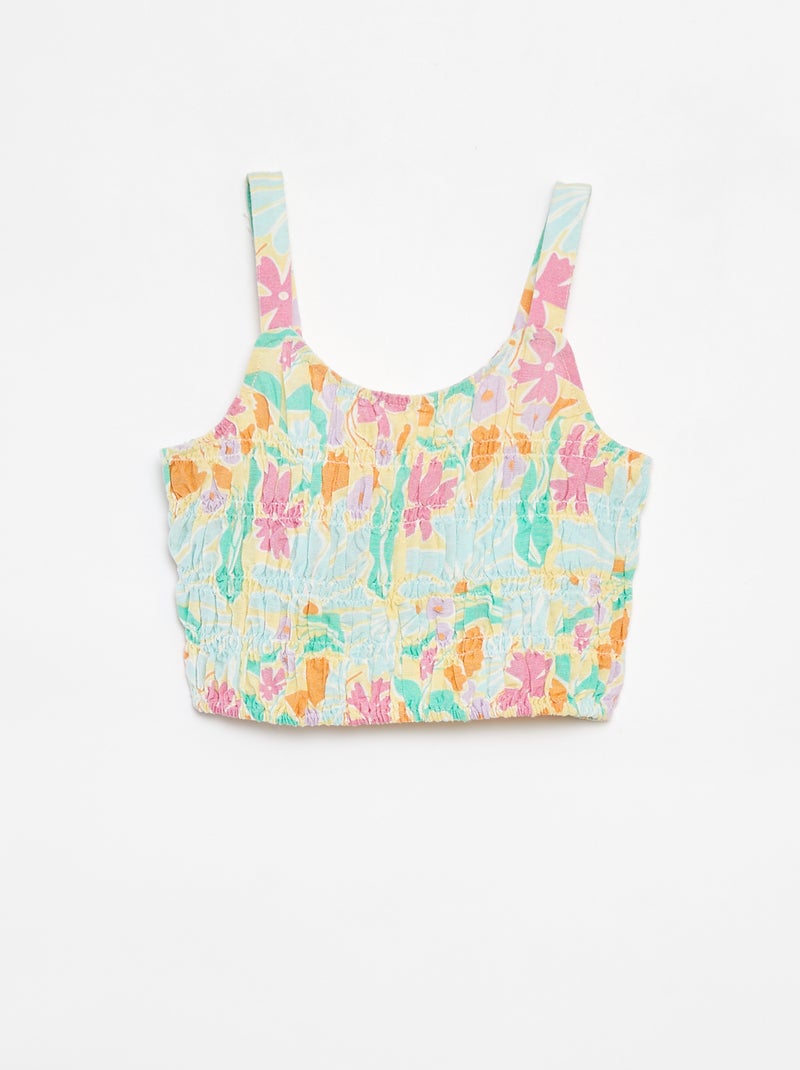 Top cropped con spalline Verde - Kiabi