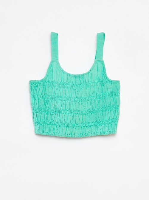 Top cropped con spalline - Kiabi