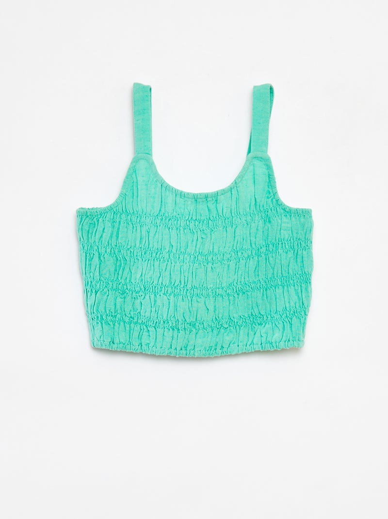 Top cropped con spalline Verde - Kiabi