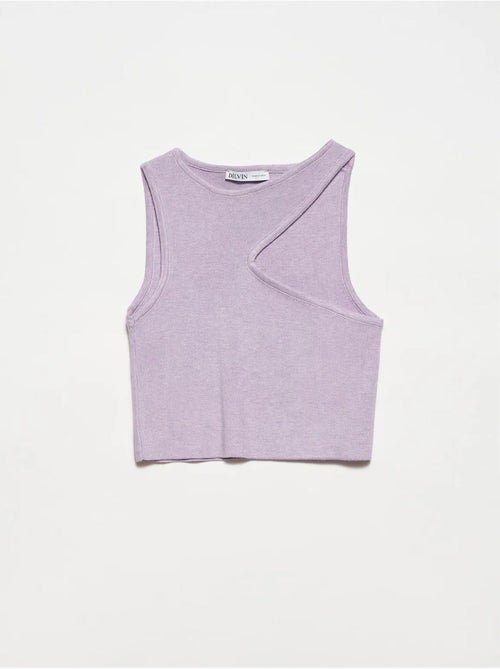 Top cropped in maglia asimmetrico senza cuciture dilvin - Kiabi Top cropped in maglia asimmetrico senza cuciture dilvin - Kiabi