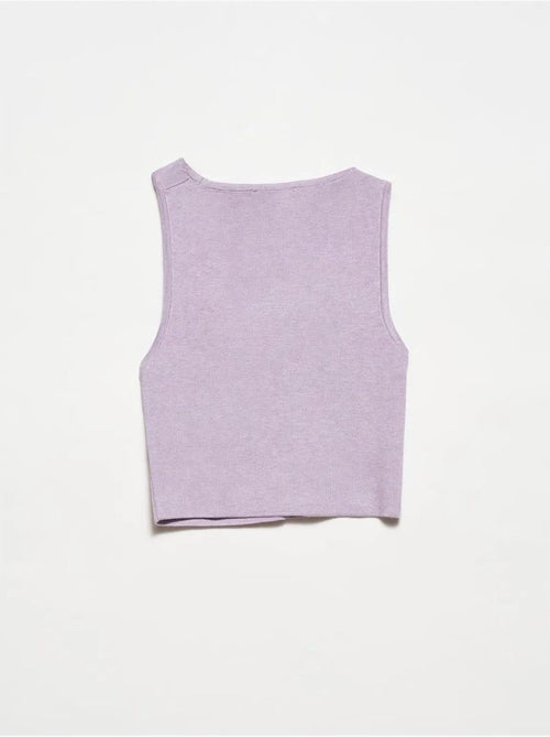 Top cropped in maglia asimmetrico senza cuciture dilvin - Kiabi Top cropped in maglia asimmetrico senza cuciture dilvin - Kiabi