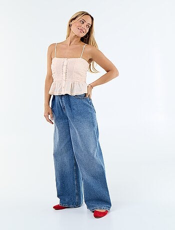 Top cropped spalline sottili