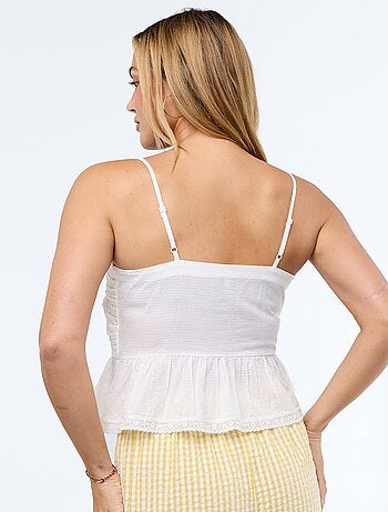 Top cropped spalline sottili