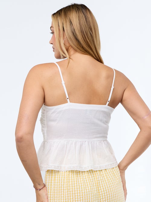 Top cropped spalline sottili - Kiabi