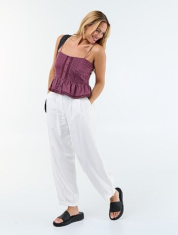 Top cropped spalline sottili